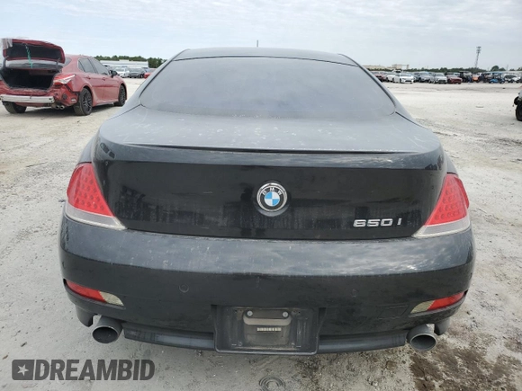 2005 BMW 6 Series 645Ci with VIN WBAEH73435B193355, listed as a Copart auction lot 76235744 with 150,474 mi miles and Salvage Title. Bid and sale history available at DreamBid. Image 6.
