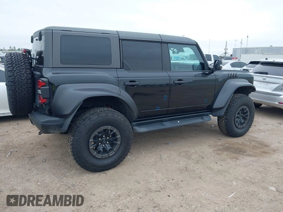 2023 Ford Bronco Raptor with VIN 1FMEE5JR0PLB23237, listed as a IAAI auction lot 41571428 with 25,530 mi miles. Bid and sale history available at carsss.com. Image 4.