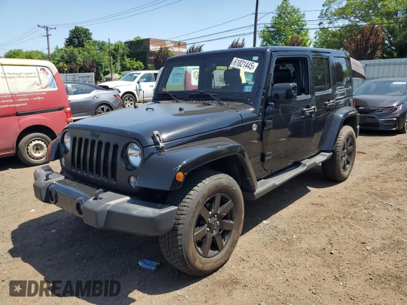 2014 Jeep Wrangler Unlimited Sahara with VIN 1C4HJWEG5EL312006, listed as a Copart auction lot 61821445 with 159,416 mi miles and Salvage title. Bid and sale history available at DreamBid. Image 1.