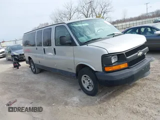 2005 Chevrolet Express Passenger with VIN 1GAHG39U951254581, listed as a IAAI auction lot 41704155 with 119,020 mi miles and . Bid and sale history available at DreamBid. Image 1.