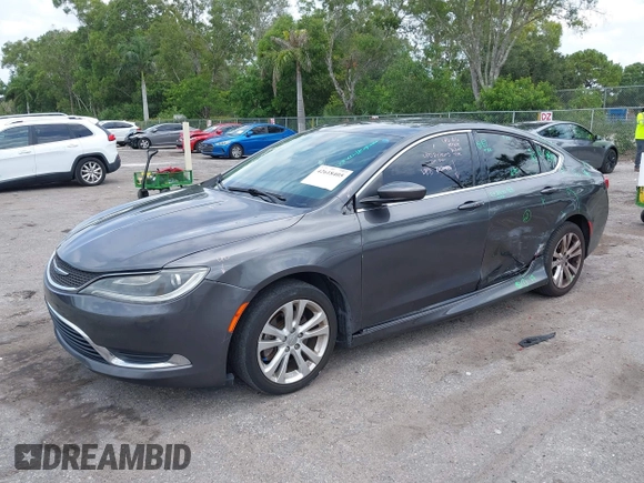 2015 Chrysler 200 Limited with VIN 1C3CCCABXFN700940, listed as a IAAI auction lot 42618405 with 139,141 mi miles and . Bid and sale history available at DreamBid. Image 2.