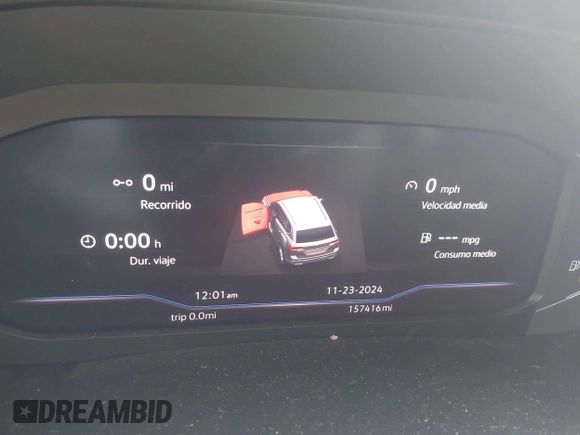 2019 Volkswagen Atlas SEL with VIN 1V2MR2CAXKC606820, listed as a IAAI auction lot 41174864 with 157,416 mi miles and . Bid and sale history available at DreamBid. Image 7.