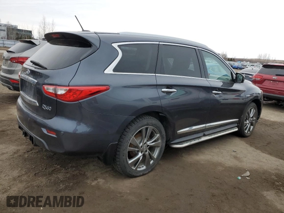 2014 Infiniti QX60 Hybrid with VIN 5N1CL0MM9EC521298, listed as a Copart auction lot 48987395 with 171,334 mi miles and Salvage Title. Bid and sale history available at DreamBid. Image 3.