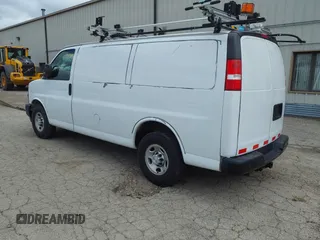 2018 Chevrolet Express Cargo Van with VIN 1GCWGAFP1J1322142, listed as a IAAI auction lot 41952498 with 155,218 mi miles. Bid and sale history available at carsss.com. Image 3.