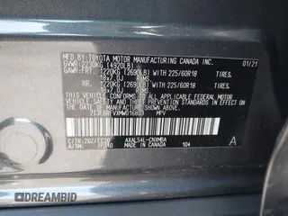 2021 Toyota RAV4 Hybrid XSE with VIN 2T3E6RFVXMW016803, listed as a IAAI auction lot 42135617 with 40,898 mi miles and . Bid and sale history available at DreamBid. Image 9.
