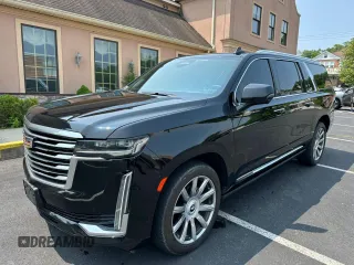2021 Cadillac Escalade ESV 4WD Premium Luxury Platinum z VIN 1GYS4MKL8MR367932, wystawiony jako Copart lot #60240855 z przebiegiem 182 308 mil mil oraz Czysty tytuł • Clean title. Historia ofert i sprzedaży dostępna na DreamBid. Obrazek 1.