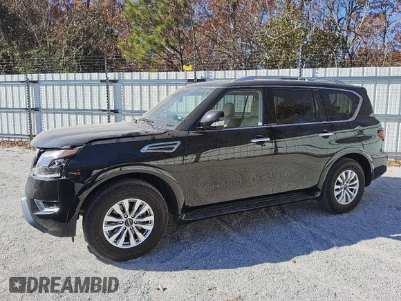 2024 Nissan Armada SV with VIN JN8AY2AC3R9196904, listed as a Copart auction lot 83995844 with 8,688 mi miles and Clean Title. Bid and sale history available at carsss.com. Image 1.