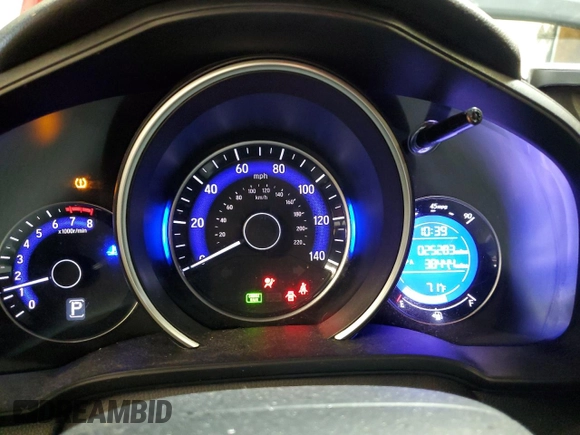 2019 Honda Fit LX with VIN 3HGGK5H46KM753207, listed as a Copart auction lot 61020305 with 25,283 mi miles and Salvage title. Bid and sale history available at DreamBid. Image 9.