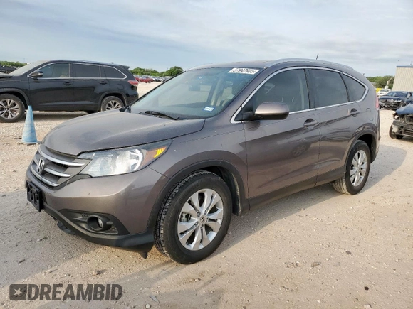 2013 Honda CR-V EX-L z VIN 5J6RM4H79DL064833, wystawiony jako Copart lot #57947905 z przebiegiem 105 768 mil mil oraz Szkody całkowita. Historia ofert i sprzedaży dostępna na DreamBid. Obrazek 1.
