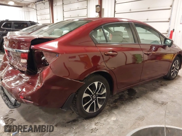 2015 Honda Civic EX with VIN 2HGFB2F84FH566245, listed as a IAAI auction lot 41603522 with 105,467 mi miles and . Bid and sale history available at carsss.com. Image 4.