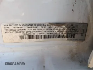 2009 Volkswagen Jetta SE с VIN 3VWRZ71K09M130230, выставлен на аукционе Copart как лот 54366605 с пробегом 143 655 миль миль и Списание • Salvage title. История ставок и продаж доступна на DreamBid. Изображение 13.