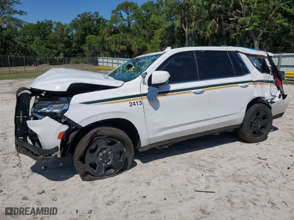 2024 Chevrolet Tahoe Commercial with VIN 1GNSCLED1RR176018, listed as a Copart auction lot 44332065 with 11,052 mi miles and Non Repairable. Bid and sale history available at carsss.com. Image 1.