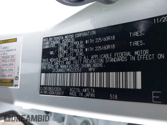 2021 Lexus NX 300 F Sport с VIN JTJSARDZ1M5023053, выставлен на аукционе IAAI как лот 42124181 с пробегом 29 532 миль миль и . История ставок и продаж доступна на DreamBid. Изображение 9.