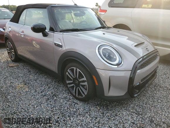 2022 MINI Convertible Cooper S z VIN WMW43DL0XN3P20467, wystawiony jako Copart lot #75042174 z przebiegiem 9 038 mil mil oraz Nie do naprawy • Non repairable. Historia ofert i sprzedaży dostępna na DreamBid. Obrazek 4.