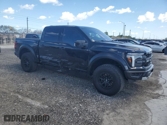 2024 Ford F-150 Raptor with VIN 1FTFW1RG4RFA57634, listed as a Copart auction lot 50156555 with 19,887 mi miles and Salvage Title. Bid and sale history available at carsss.com. Image 4.