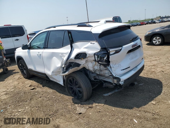 2021 GMC Terrain SLT with VIN 3GKALVEV5ML385565, listed as a Copart auction lot 60694045 with 109,930 mi miles and Non repairable. Bid and sale history available at DreamBid. Image 2.