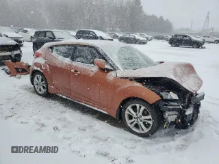2016 Hyundai Veloster Turbo with VIN KMHTC6AE9GU252295, listed as a Copart auction lot 41462345 with 151,125 mi miles and Salvage Title. Bid and sale history available at carsss.com. Image 4.