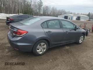 2014 Honda Civic Sedan LX with VIN 2HGFB2F4XEH038477, listed as a Copart auction lot 51524195 with 117,850 mi miles and Clean Title. Bid and sale history available at carsss.com. Image 3.