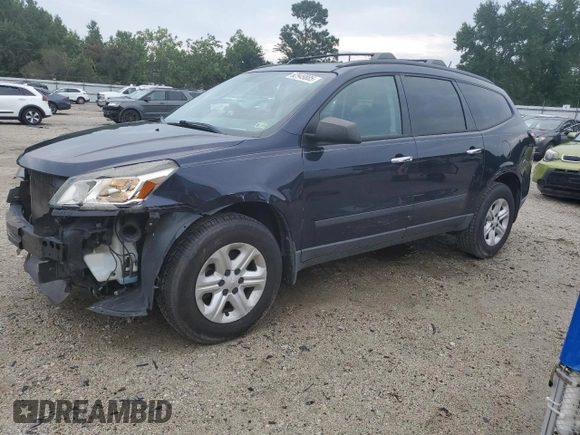 2017 Chevrolet Traverse LS with VIN 1GNKRFED0HJ274650, listed as a Copart auction lot 62949885 with 138,043 mi miles and Salvage title. Bid and sale history available at DreamBid. Image 1.