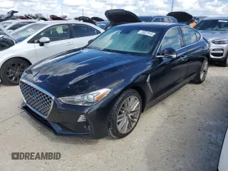 2020 Genesis G70 2.0T with VIN KMTG34LA5LU049730, listed as a Copart auction lot 78327514 with 40,617 mi miles and Salvage Title. Bid and sale history available at carsss.com. Image 1.