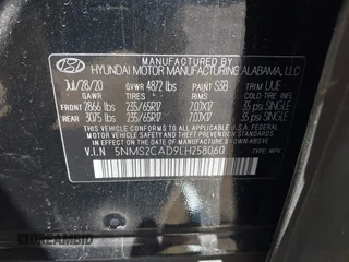 2020 Hyundai Santa Fe SE z VIN 5NMS2CAD9LH258060, wystawiony jako IAAI lot #42146082 z przebiegiem 29 351 mil mil oraz . Historia ofert i sprzedaży dostępna na DreamBid. Obrazek 9.