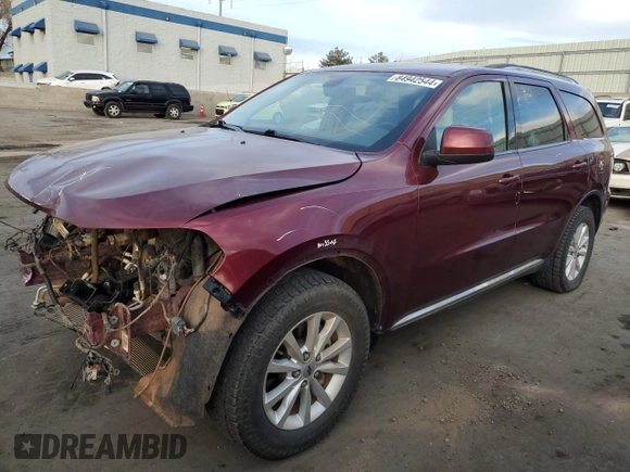 2019 Dodge Durango SXT Plus with VIN 1C4RDJAG1KC576310, listed as a Copart auction lot 84942544 with 126,389 mi miles and Salvage title. Bid and sale history available at DreamBid. Image 1.