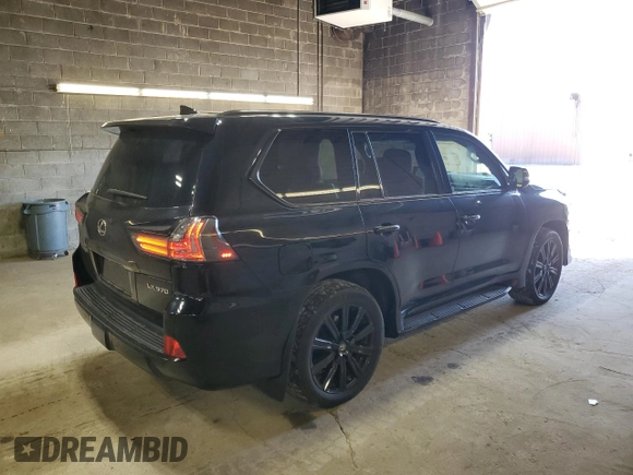 2019 Lexus LX with VIN JTJHY7AX0K4292290, listed as a Copart auction lot 53804435 with 29,171 mi miles and Salvage Title. Bid and sale history available at carsss.com. Image 3.