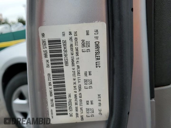 2008 Dodge Charger z VIN 2B3KA43R18H153860, wystawiony jako Copart lot #59288825 z przebiegiem 133 520 mil mil oraz Szkoda całkowita • Salvage title. Historia ofert i sprzedaży dostępna na DreamBid. Obrazek 14.