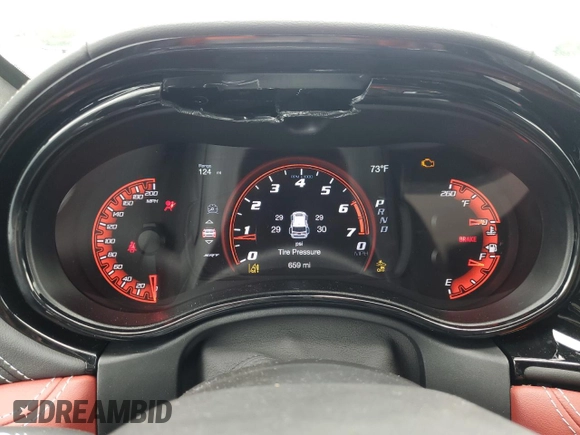 2024 Dodge Durango SRT Hellcat Premium z VIN 1C4SDJH92RC153397, wystawiony jako Copart lot #58559005 z przebiegiem 659 mil mil oraz Szkoda całkowita • Salvage title. Historia ofert i sprzedaży dostępna na DreamBid. Obrazek 9.