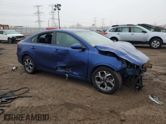 2020 Kia Forte LXS with VIN 3KPF24AD9LE255383, listed as a Copart auction lot 43591265 with 34,394 mi miles and Salvage Title. Bid and sale history available at carsss.com. Image 4.