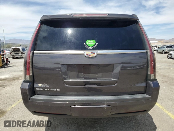 2015 Cadillac Escalade ESV Luxury with VIN 1GYS4SKJ3FR646095, listed as a Copart auction lot 52110345 with 89,818 mi miles and Salvage title. Bid and sale history available at DreamBid. Image 6.