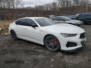 2022 Acura TLX Type S w/Performance Tire with VIN 19UUB7F9XNA001329, listed as a Copart auction lot 47179795 with 21,668 mi miles and Salvage Title. Bid and sale history available at carsss.com. Image 4.