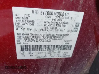 2013 Ford Explorer Limited z VIN 1FM5K7F97DGA20768, wystawiony jako IAAI lot #42034839 z przebiegiem 217 133 mil mil oraz . Historia ofert i sprzedaży dostępna na DreamBid. Obrazek 9.