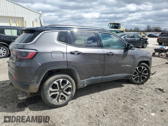 2022 Jeep Compass Limited with VIN 3C4NJDCB0NT105364, listed as a Copart auction lot 51737105 with 69,208 mi miles and Salvage title. Bid and sale history available at DreamBid. Image 3.