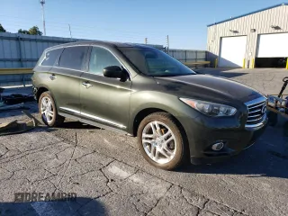 2013 Infiniti JX35 with VIN 5N1AL0MN2DC301547, listed as a Copart auction lot 75931014 with 134,695 mi miles and Salvage Title. Bid and sale history available at carsss.com. Image 4.