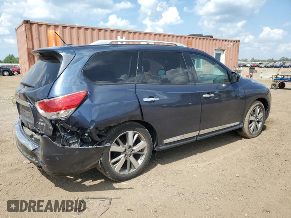 2015 Nissan Pathfinder Platinum z VIN 5N1AR2MM7FC643323, wystawiony jako Copart lot #61384985 z przebiegiem 103 922 mil mil oraz Szkoda całkowita • Salvage title. Historia ofert i sprzedaży dostępna na DreamBid. Obrazek 3.