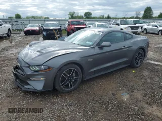 2021 Ford Mustang GT with VIN 1FA6P8CF9M5102819, listed as a Copart auction lot 58172685 with 47,518 mi miles and Salvage title. Bid and sale history available at DreamBid. Image 1.