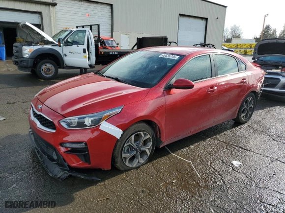 2021 Kia Forte LXS with VIN 3KPF24AD1ME383800, listed as a Copart auction lot 46525745 with 51,870 mi miles and Salvage Title. Bid and sale history available at carsss.com. Image 1.