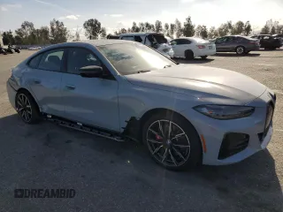 2024 BMW i4 eDrive35 with VIN WBY43AW07RFS57364, listed as a Copart auction lot 47757815 with 5,226 mi miles and Salvage Title. Bid and sale history available at carsss.com. Image 4.