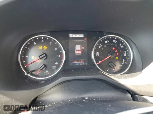 2022 Toyota RAV4 XLE with VIN 2T3P1RFV1NW259179, listed as a Copart auction lot 57253525 with 55,764 mi miles and Salvage title. Bid and sale history available at DreamBid. Image 9.