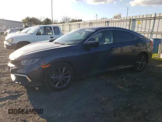 2021 Honda Civic Sedan EX-L with VIN 2HGFC1F73MH702957, listed as a Copart auction lot 47947415 with 51,972 mi miles and Salvage Title. Bid and sale history available at carsss.com. Image 1.