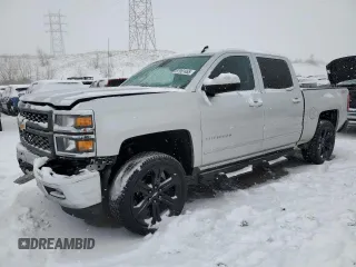 2015 Chevrolet Silverado 1500 LTZ with VIN 3GCUKSEJ0FG198429, listed as a Copart auction lot 87951465 with 106,749 mi miles and Salvage Title. Bid and sale history available at carsss.com. Image 1.
