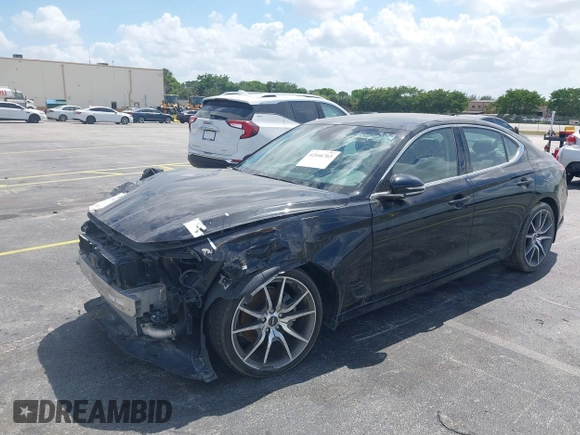 2023 Genesis G70 2.0T z VIN KMTG34TA3PU129713, wystawiony jako IAAI lot #42166763 z przebiegiem 8 692 mil mil oraz . Historia ofert i sprzedaży dostępna na DreamBid. Obrazek 2.