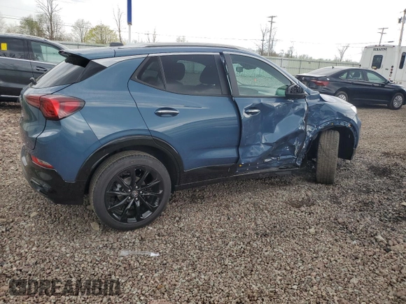 2025 Buick Encore GX Sport Touring with VIN KL4AMESLXSB197192, listed as a Copart auction lot 55429245 with 3 mi miles and Salvage title. Bid and sale history available at DreamBid. Image 3.