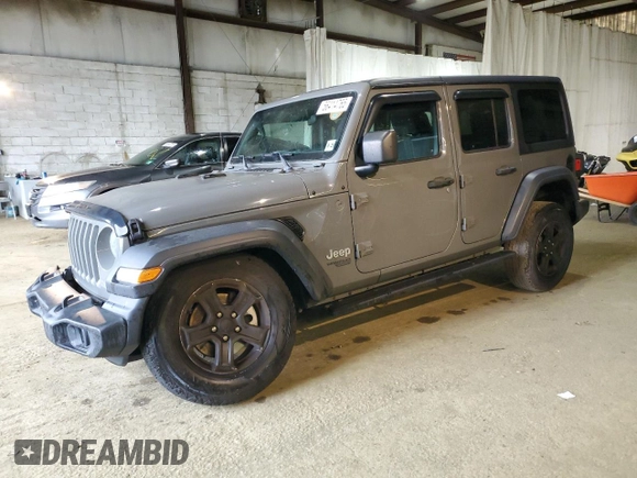 2020 Jeep Wrangler Unlimited Black and Tan with VIN 1C4HJXDG9LW331418, listed as a Copart auction lot 56414765 with 125,339 mi miles and Salvage title. Bid and sale history available at DreamBid. Image 1.
