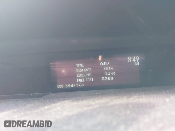 2013 Toyota Prius One with VIN JTDKN3DU6D5687163, listed as a IAAI auction lot 42034445 with 354,736 mi miles. Bid and sale history available at carsss.com. Image 7.