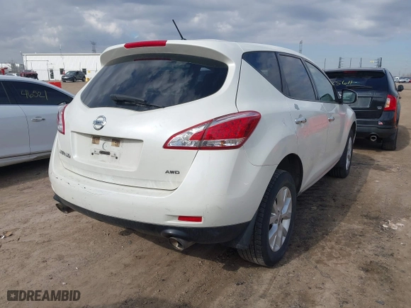 2014 Nissan Murano S with VIN JN8AZ1MWXEW518852, listed as a IAAI auction lot 41885440 with 191,317 mi miles. Bid and sale history available at carsss.com. Image 4.