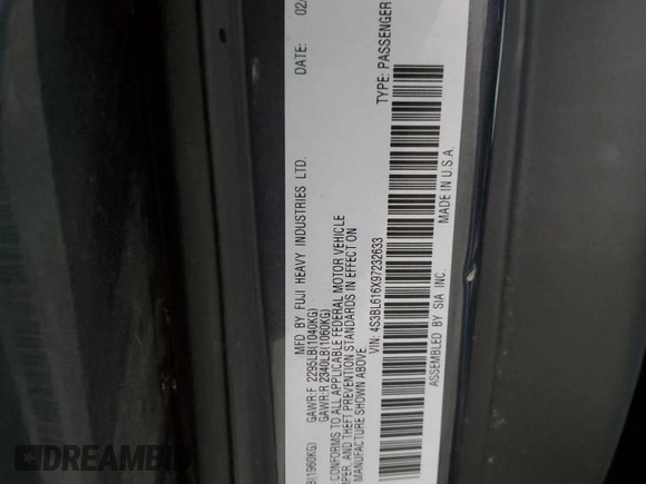 2009 Subaru Legacy Special z VIN 4S3BL616X97232633, wystawiony jako Copart lot #57265305 z przebiegiem 157 092 mil mil oraz Czysty tytuł • Clean title. Historia ofert i sprzedaży dostępna na DreamBid. Obrazek 12.