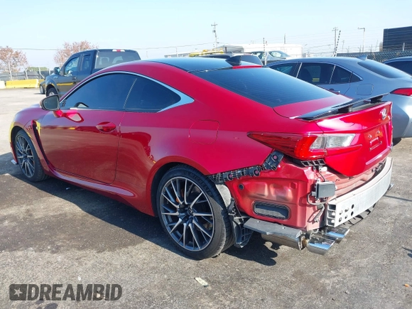 2017 Lexus RC F with VIN JTHHP5BC6H5006076, listed as a IAAI auction lot 40995520 with 49,461 mi miles. Bid and sale history available at carsss.com. Image 3.