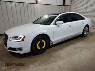 2016 Audi A8 L 3.0T with VIN WAU34AFD4GN009358, listed as a Copart auction lot 48084525 with 127,602 mi miles and Clean Title. Bid and sale history available at carsss.com. Image 1.